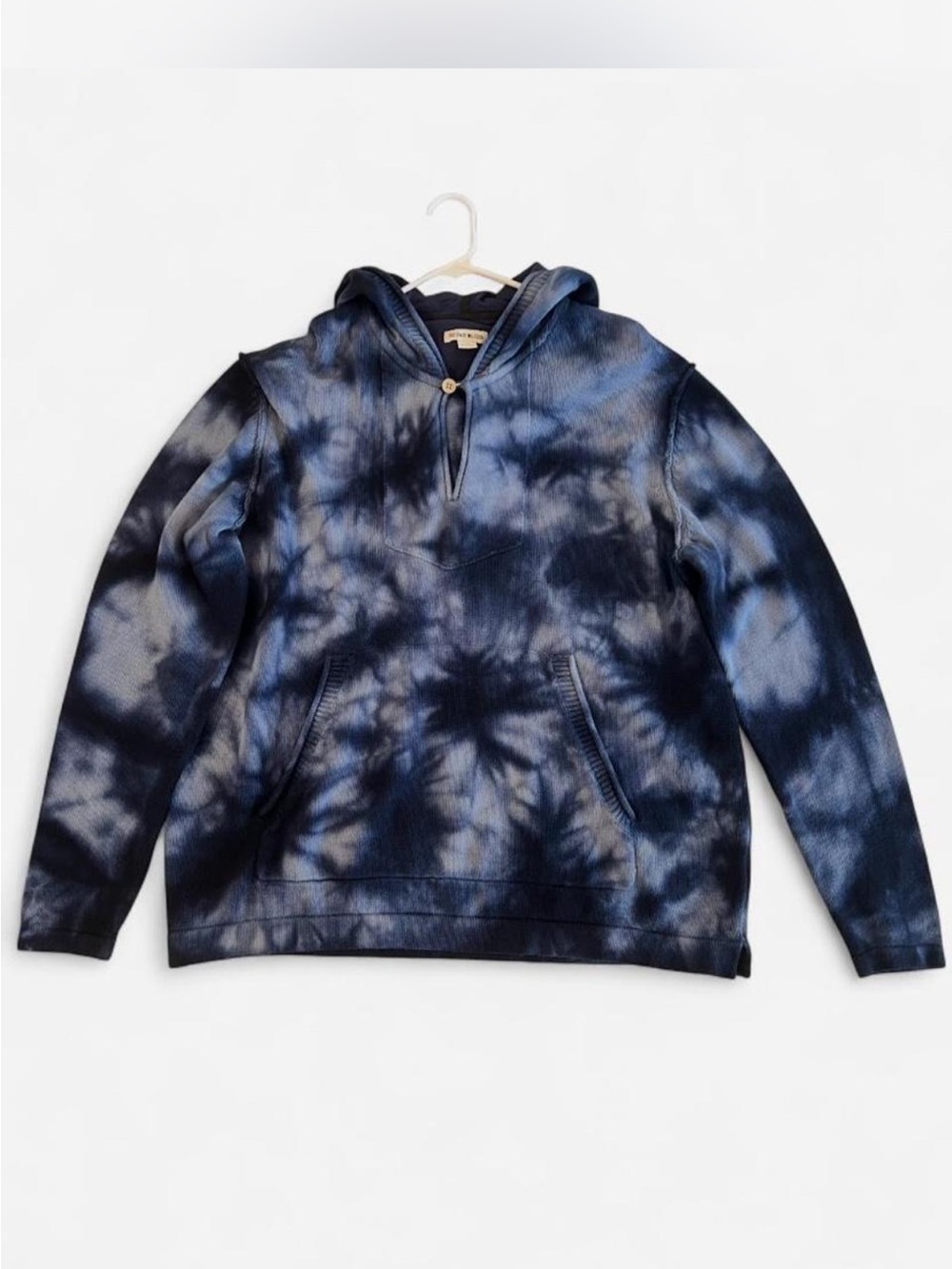 32 Bar Blues Tie-Dye Navy Blue Hoodie Sweatshirt - Men